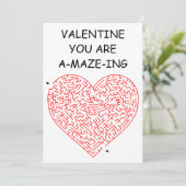 Heart Maze - Valentijnsdag Card (Flat) Kaart (Staand voorkant)