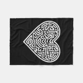 Heart Maze Valentine's Fleece Deken (Voorkant (Horizontaal))