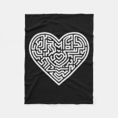 Heart Maze Valentine's  Fleece Deken (Voorkant)