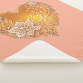 Heart Me over Oranje kunst Sherpa Deken (3/4)