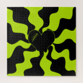 Heart Melt - Lime Green Legpuzzel (Verticaal)