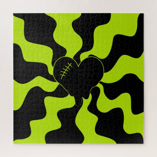 Heart Melt - Lime Green Legpuzzel (Verticaal)