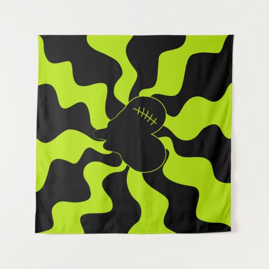 Heart Melt - Lime Green Wandkleed (Voorkant (horizontaal))