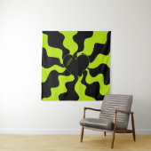 Heart Melt - Lime Green Wandkleed (In situ)