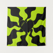 Heart Melt - Lime Green Wandkleed (Voorkant)