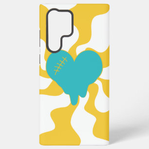 Heart Melt - Turquoise en Yellow Samsung Galaxy Hoesje