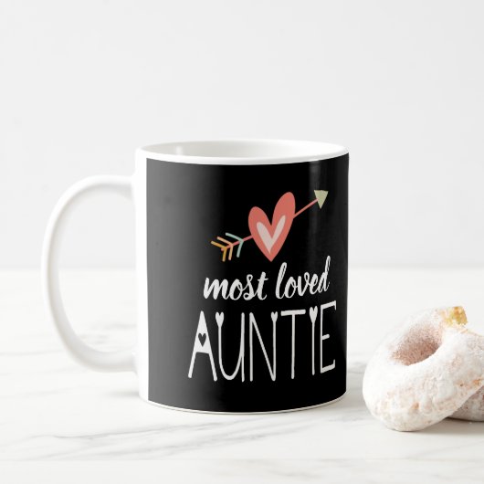 Heart met de meeste geliefde tante koffiemok (Met donut)