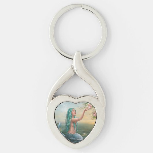 Heart Metal Sleutelhanger Mermaid Ariel (Voorkant)