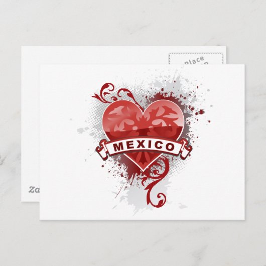 Heart Mexico Briefkaart (Voorkant / Achterkant)