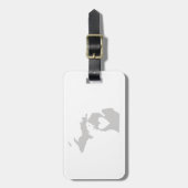 Heart Michigan staatssilhouette Bagagelabel (Voorkant verticaal)