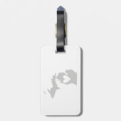 Heart Michigan staatssilhouette Bagagelabel (Achterkant verticaal)