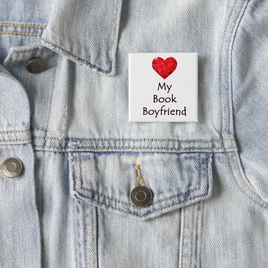 Heart Mijn Boyvriendin Vierkante Button 5,1 Cm (In situ)