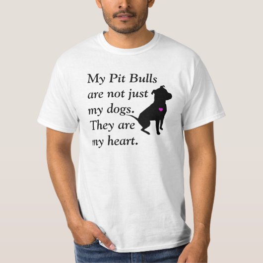 Heart mijn Pit Bull T-shirt (Voorkant)