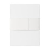 Heart Minimalist Monogram Script Uitnodigingen Wikkel (Achterkant Voorbeeld)