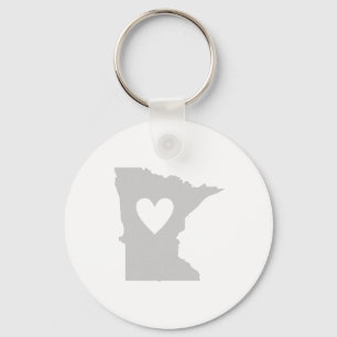 Heart Minnesota Shape Minnesotan Love North Star Sleutelhanger