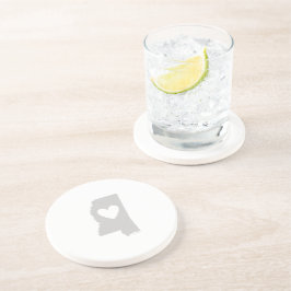 Heart Mississippi staatssilhouette Zandsteen Onderzetter