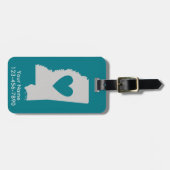 Heart Mississippi State Custom Bagagelabel (Voorkant horizontaal)