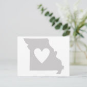 Heart Missouri staatssilhouette Briefkaart (Staand voorkant)