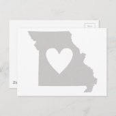 Heart Missouri staatssilhouette Briefkaart (Voorkant / Achterkant)