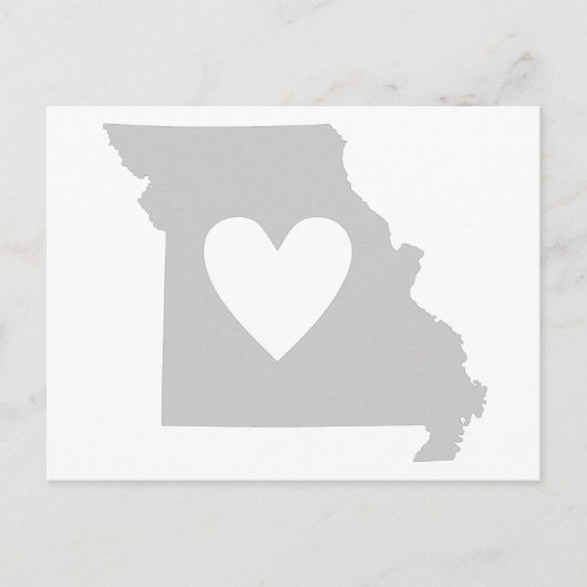 Heart Missouri staatssilhouette Briefkaart (Voorkant)