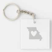 Heart Missouri state Silhouette Acrylic Sleutelhanger (voorkant)