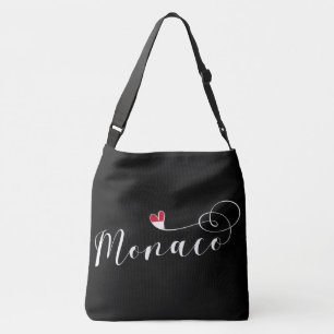 Heart Monaco, Monaco Vlag, ik hou van Monaco Crossbody Tas