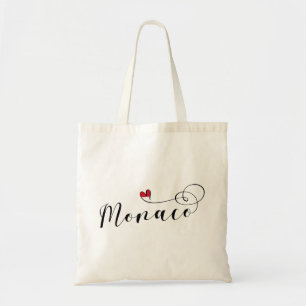 Heart Monaco, Monaco Vlag, ik hou van Monaco Tote Bag