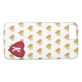 Heart Monogram iPhone Case (Achterkant (Horizontaal))