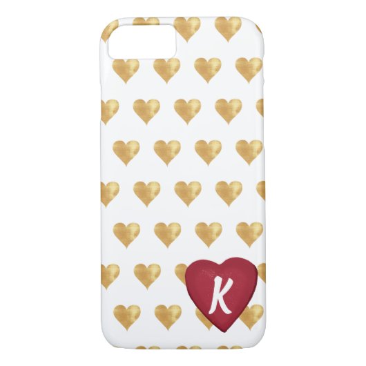 Heart Monogram iPhone Case (Achterkant)