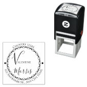 Heart Monogram Return Address Self-inking Stamp Zelfinktende Stempel (In situ)