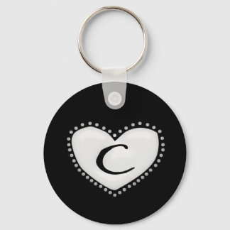 Heart Monogram Sleutelhanger