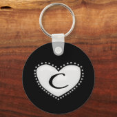 Heart Monogram Sleutelhanger (Voorkant)