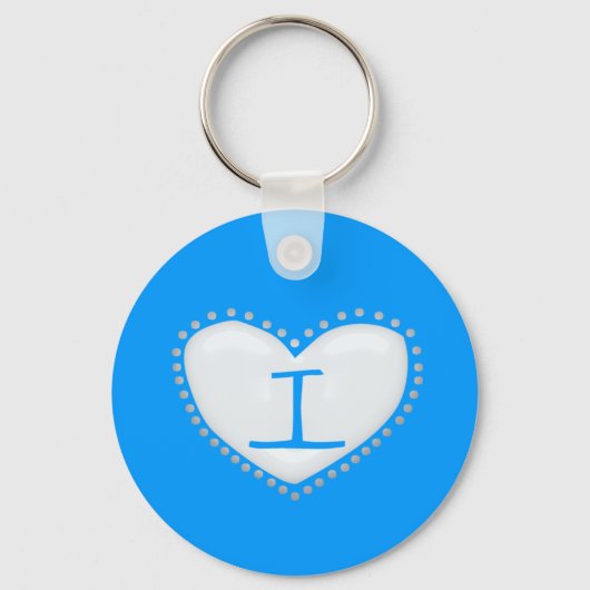 Heart Monogram Sleutelhanger (Voorkant)