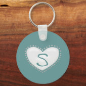 Heart Monogram Sleutelhanger (Voorkant)