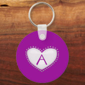 Heart Monogram Sleutelhanger (Voorkant)