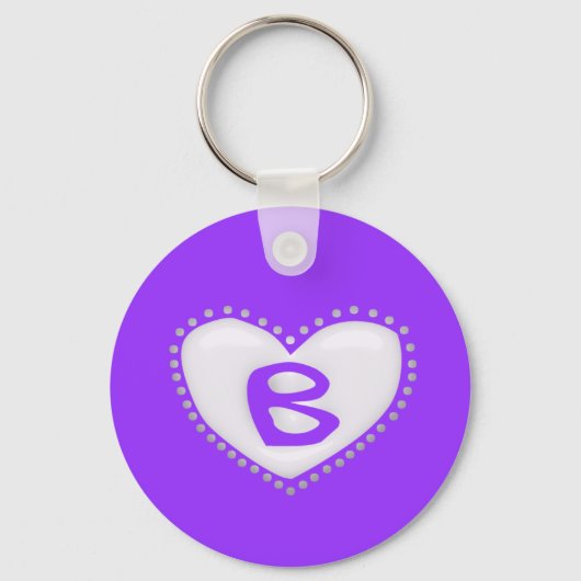 Heart Monogram Sleutelhanger (Voorkant)