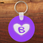 Heart Monogram Sleutelhanger (Voorkant)