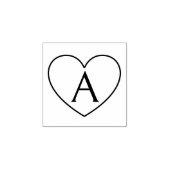 Heart Monogram Stamp Rubberstempel (Afrduk)