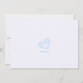 Heart Montage Blue Invitation Kaart (Achterkant)