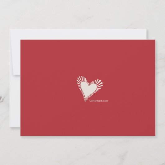 Heart Montage Red Invitation Kaart (Achterkant)