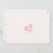 Heart Montage Roze Uitnodiging (Achterkant)