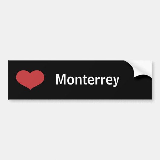 Heart Monterrey Bumpersticker (Voorkant)