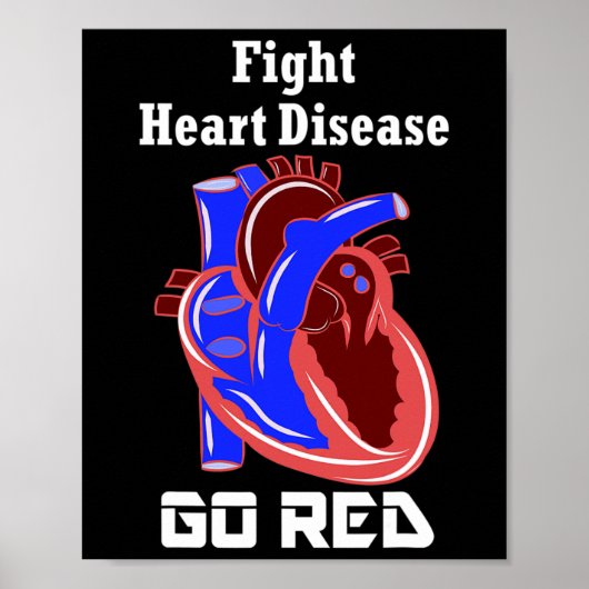 Heart Month Go Red voor Heart Disease Awareness GI Poster (Voorkant)