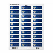 Heart Moon met Santa en Sleigh Holiday Adres Etiket (Full Sheet)