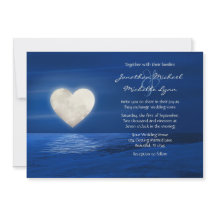 Heart Moon met sneeuwbedekte winterbruiloft