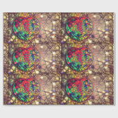 Heart Mosaic Lights Wrapping Paper Cadeaupapier (Vlak)