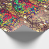 Heart Mosaic Lights Wrapping Paper Cadeaupapier (Hoek)