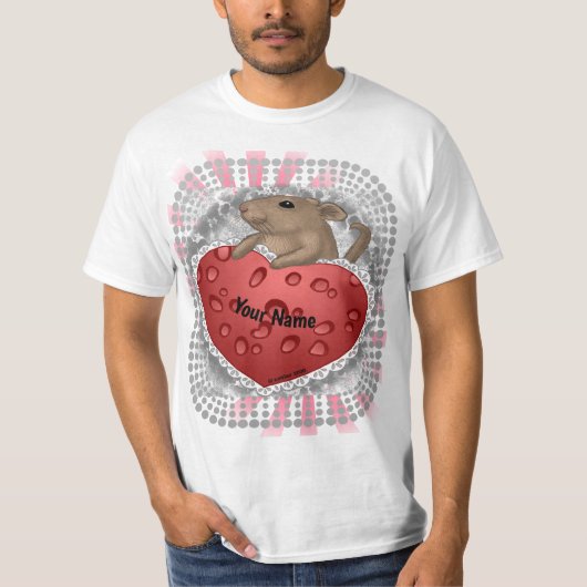 Heart Mouse T-shirt op maat (Voorkant)