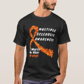 Heart MS Multiple Sclerosis Awareness March We Wea T-shirt (Voorkant)