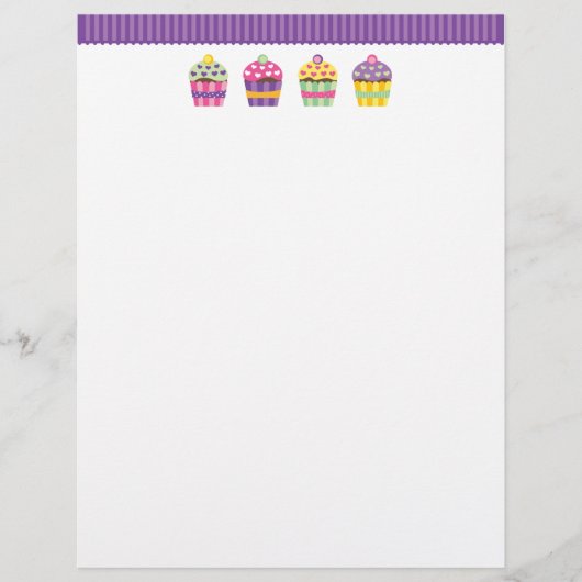 Heart 'N Pattern Cupcake Letterhead (Voorkant)